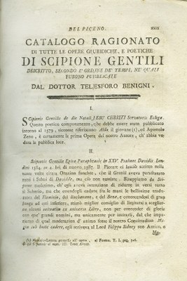 Memorie di uomini illustri del piceno di Telesforo Benigni in 